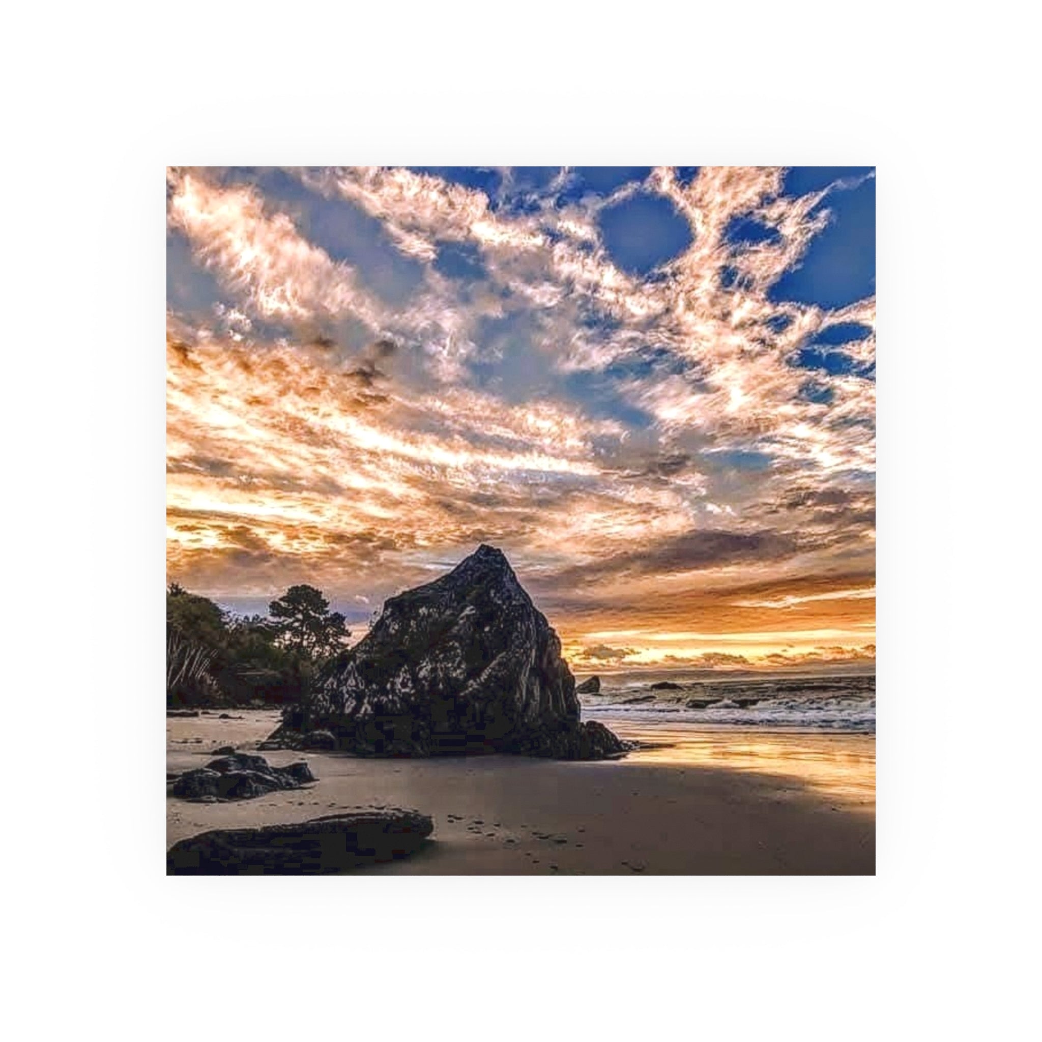 Sunrise of Fire At Old Home Beach Fine Art