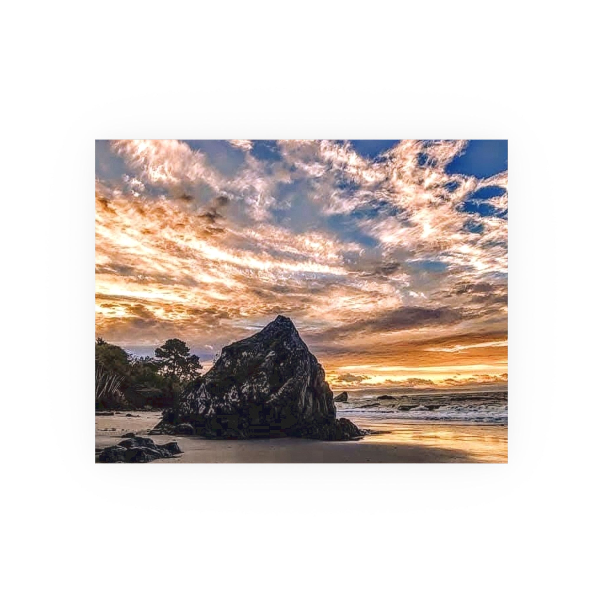 Sunrise of Fire At Old Home Beach Fine Art