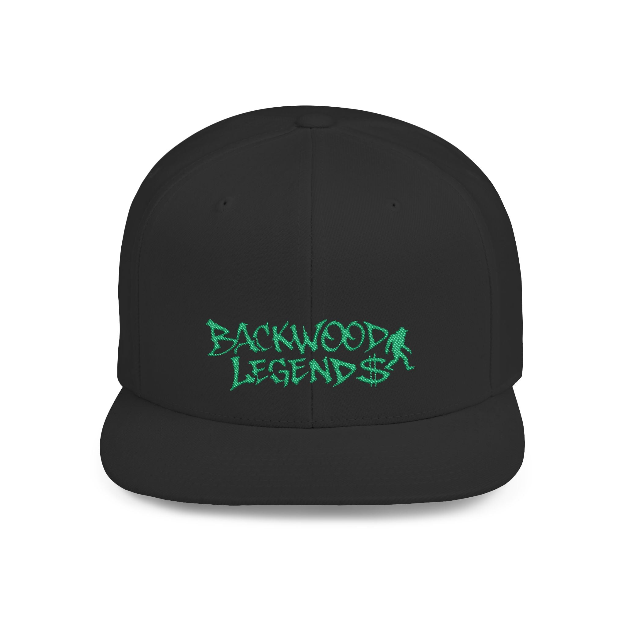 Backwood Legends Flat Bill Snapback Hat – Embroidered Streetwear Cap