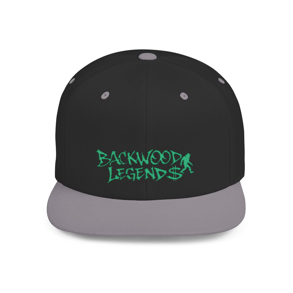 Backwood Legends Flat Bill Snapback Hat – Embroidered Streetwear Cap
