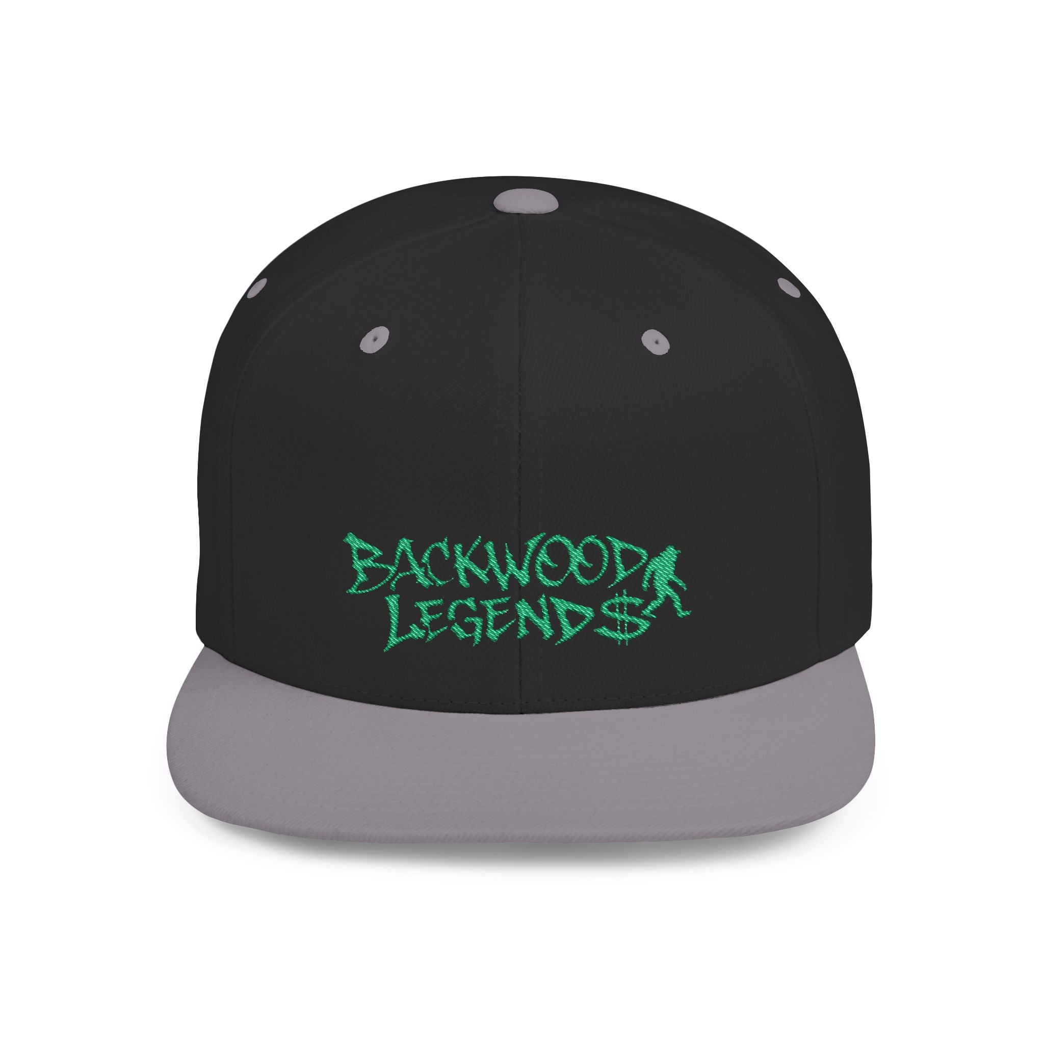 Backwood Legends Flat Bill Snapback Hat – Embroidered Streetwear Cap