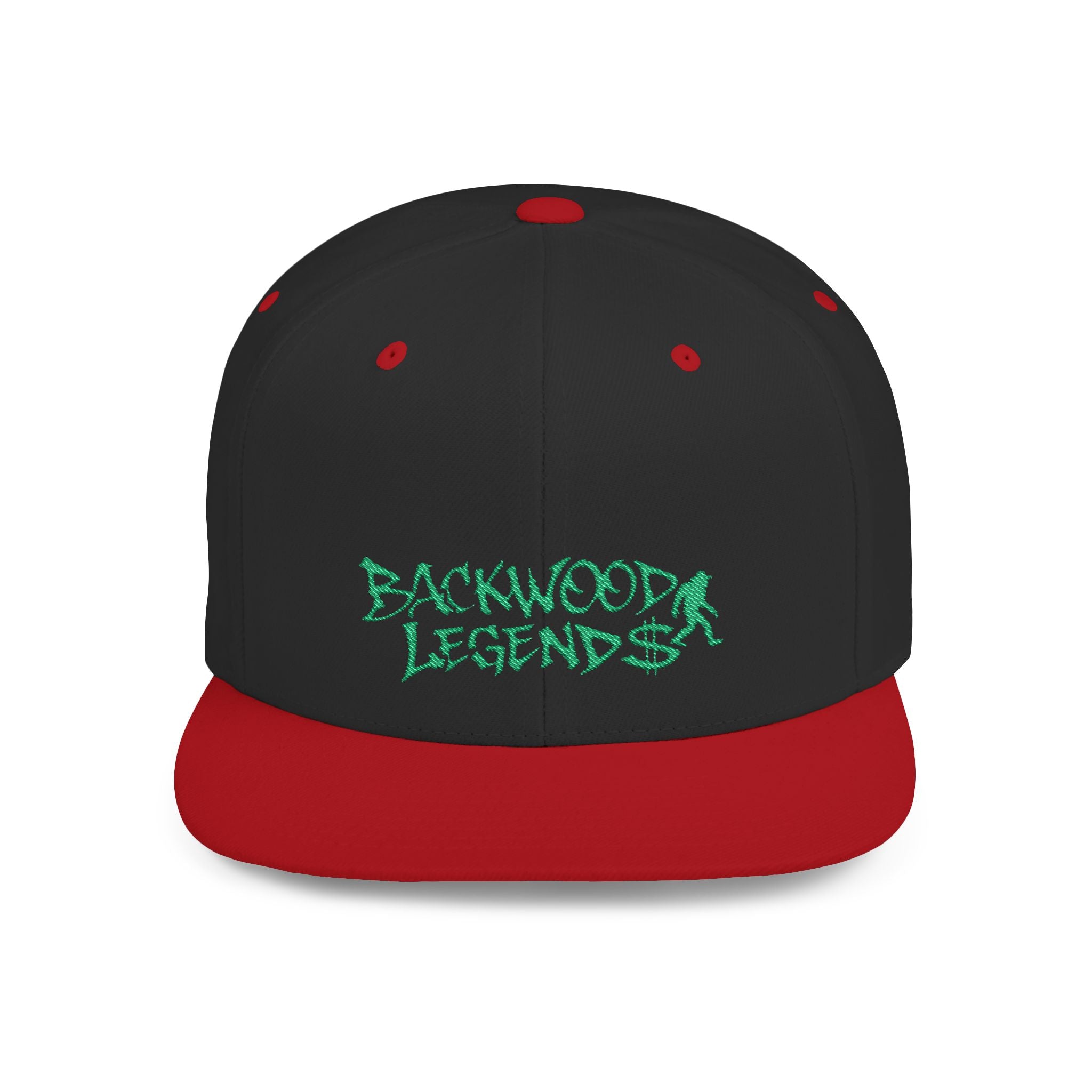 Backwood Legends Flat Bill Snapback Hat – Embroidered Streetwear Cap