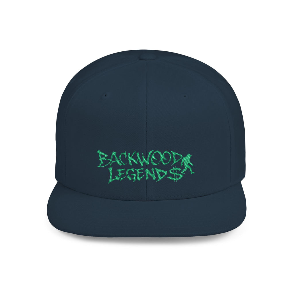 Backwood Legends Flat Bill Snapback Hat – Embroidered Streetwear Cap