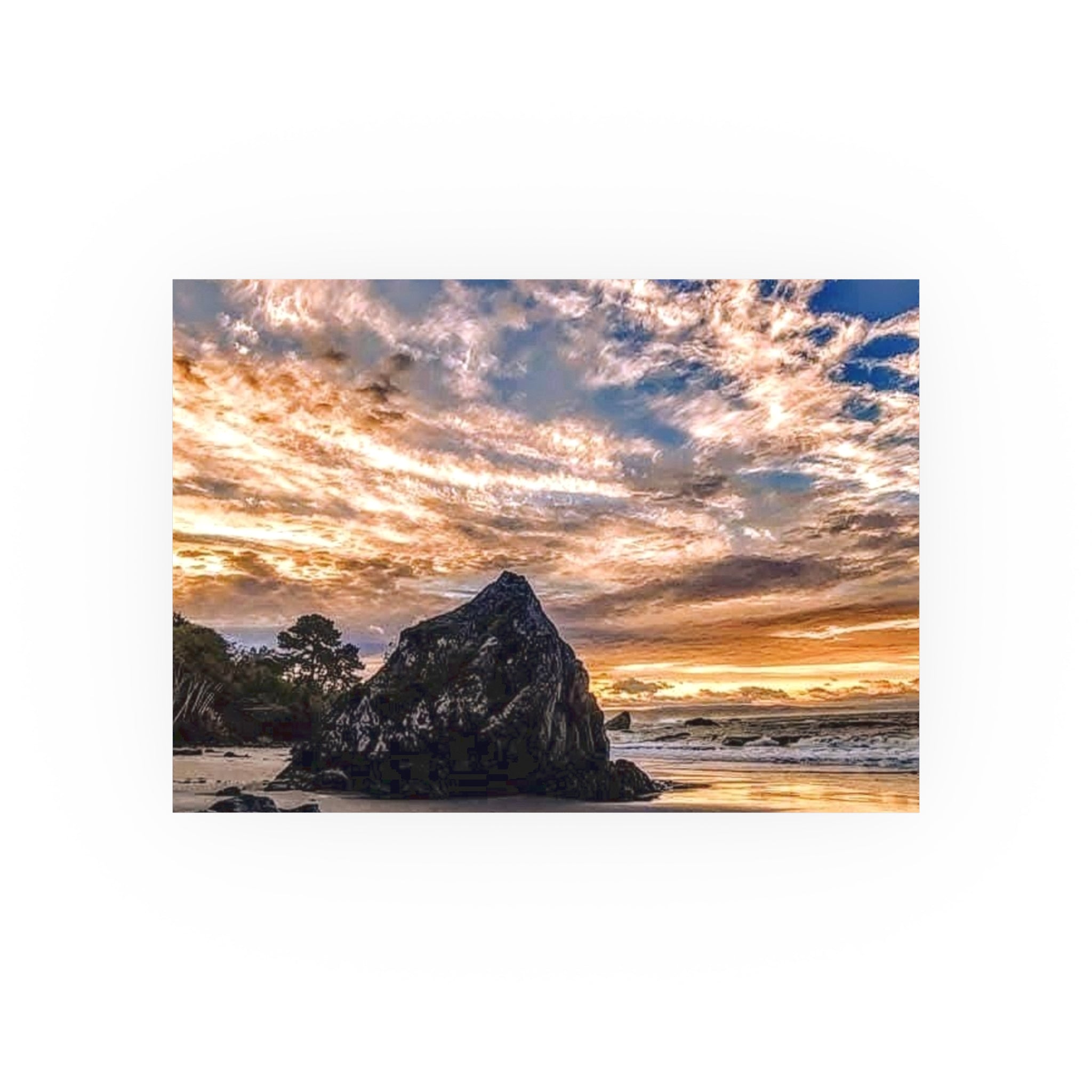 Sunrise of Fire At Old Home Beach Fine Art