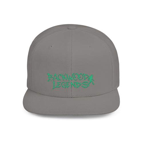 Backwood Legends Flat Bill Snapback Hat – Embroidered Streetwear Cap