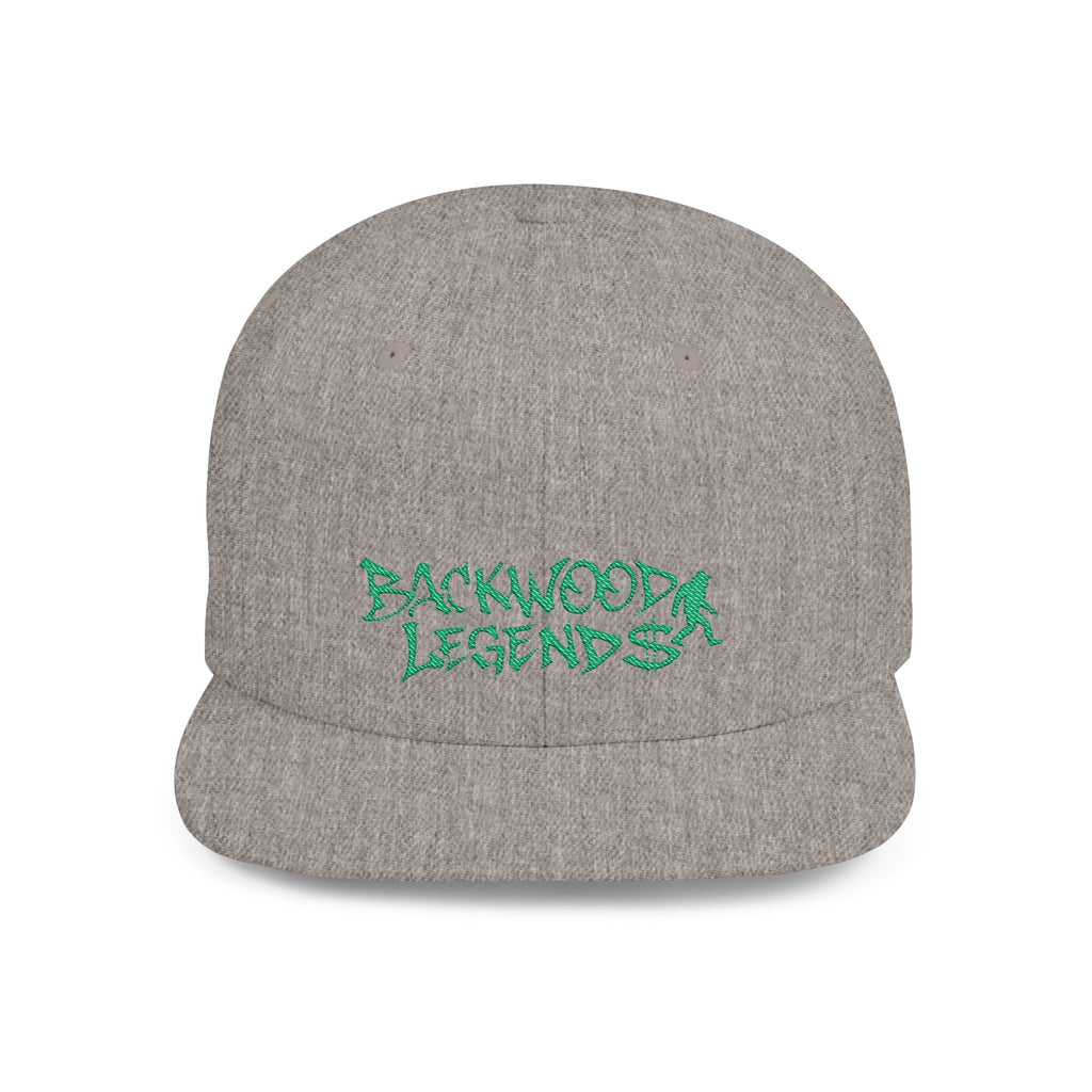 Backwood Legends Flat Bill Snapback Hat – Embroidered Streetwear Cap