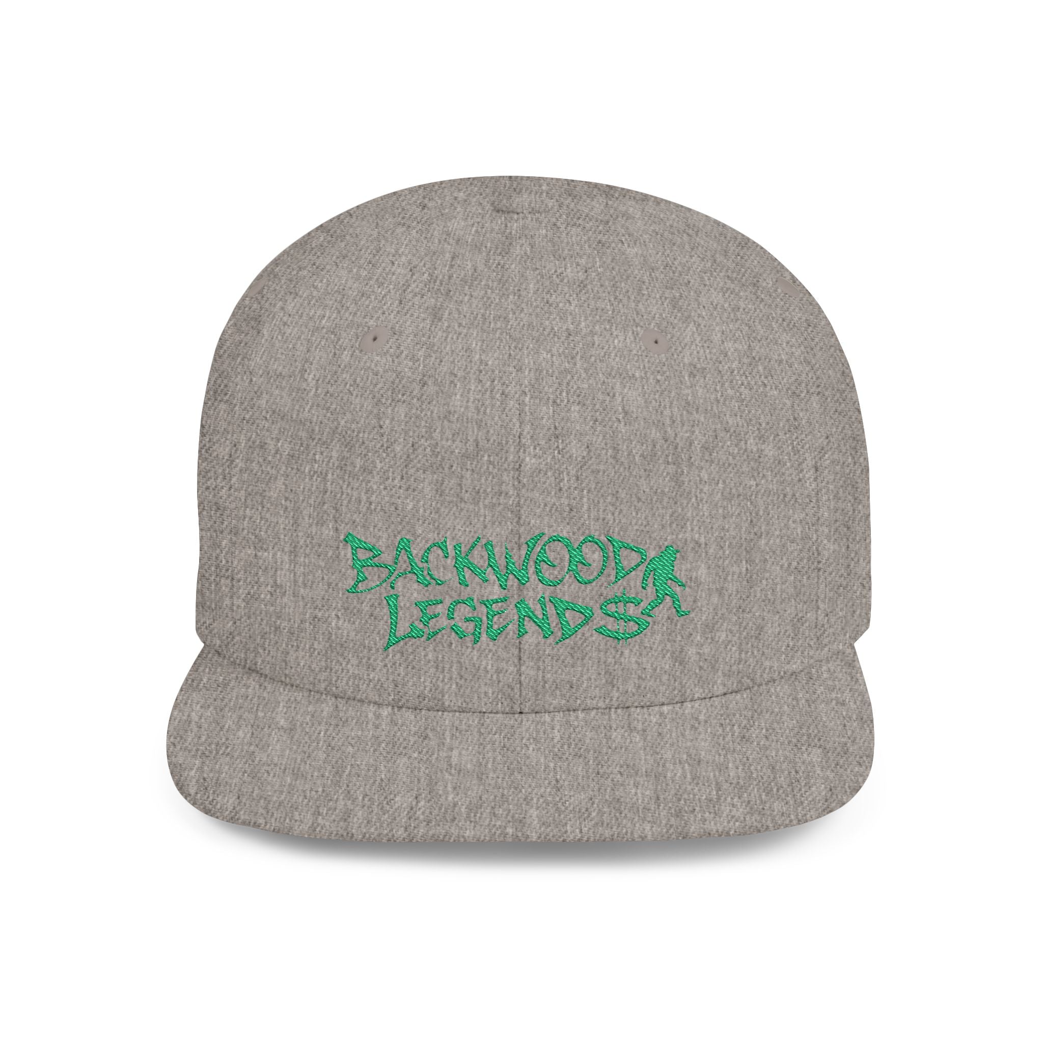 Backwood Legends Flat Bill Snapback Hat – Embroidered Streetwear Cap