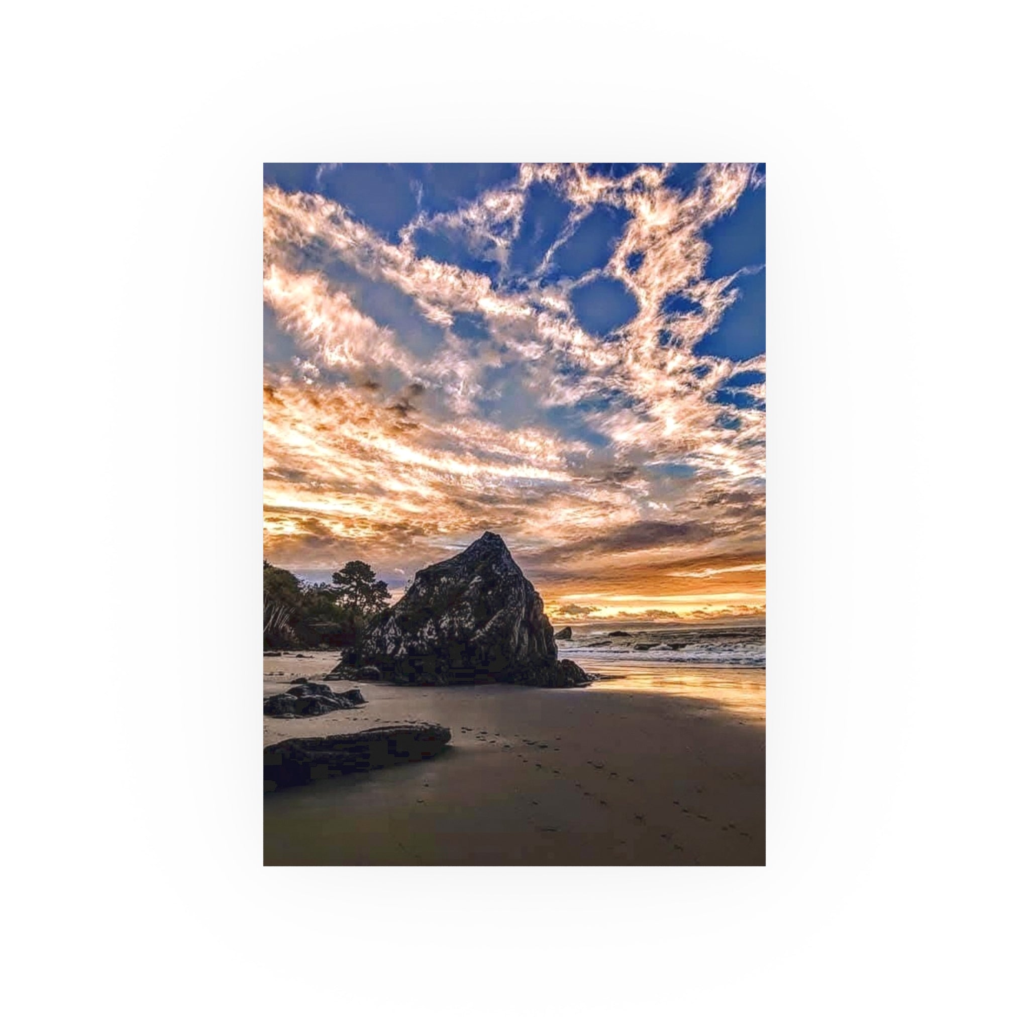 Sunrise of Fire At Old Home Beach Fine Art