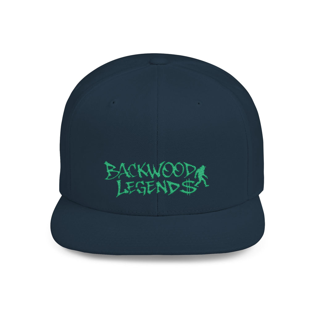 Backwood Legends Flat Bill Snapback Hat – Embroidered Streetwear Cap