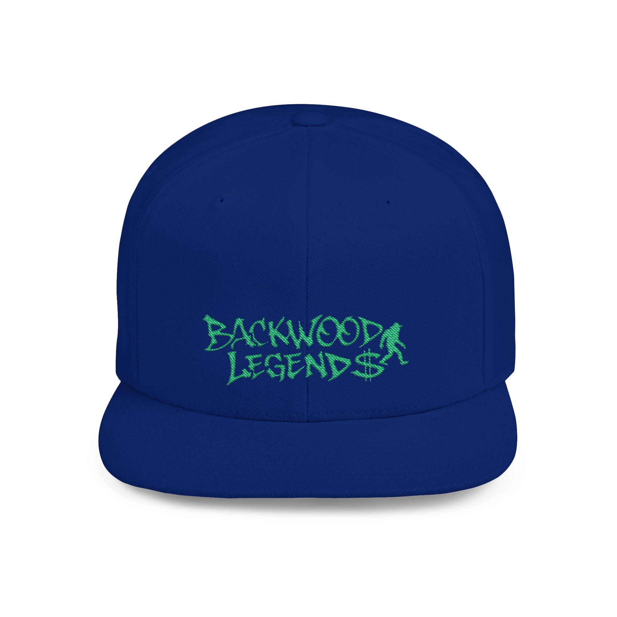 Backwood Legends Flat Bill Snapback Hat – Embroidered Streetwear Cap