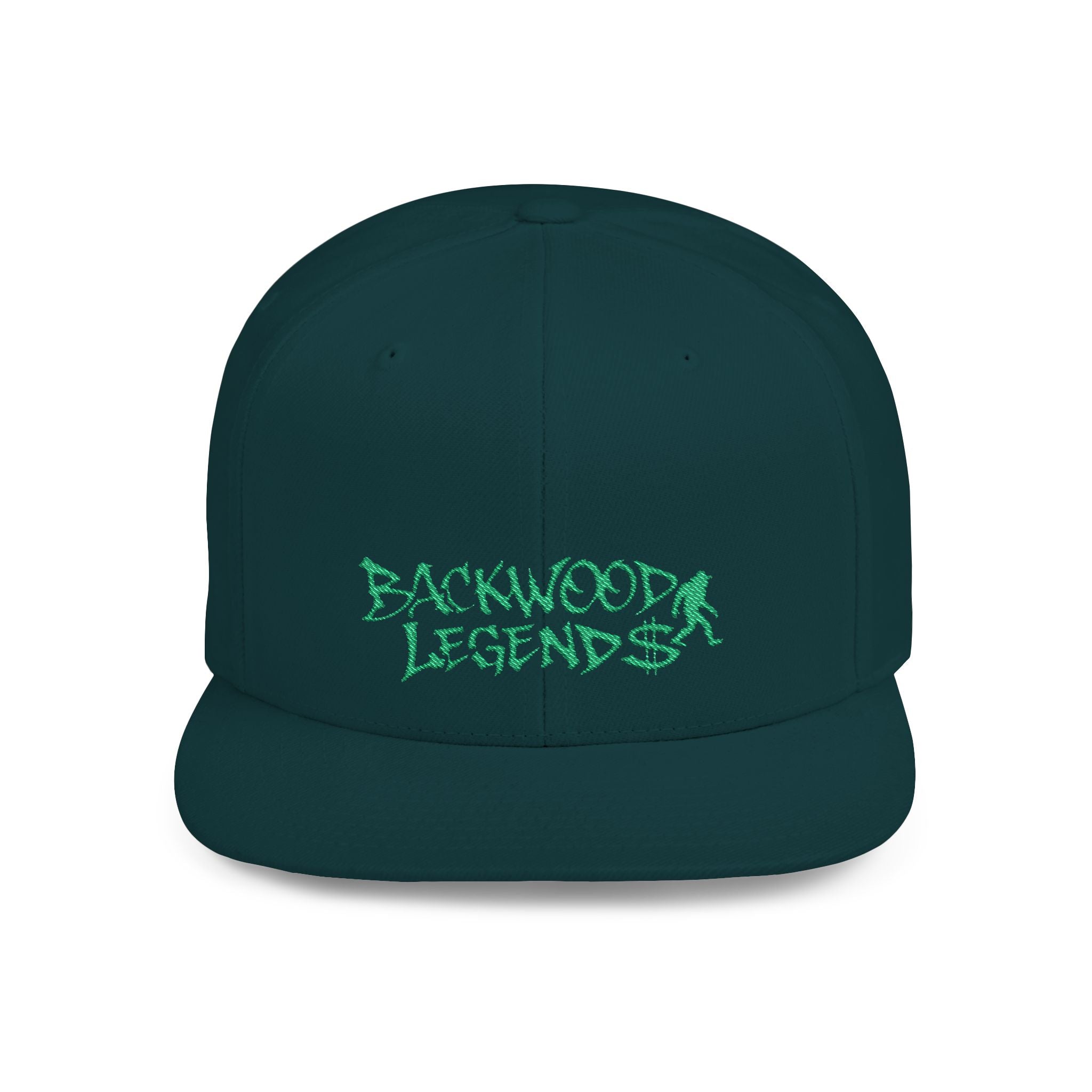 Backwood Legends Flat Bill Snapback Hat – Embroidered Streetwear Cap