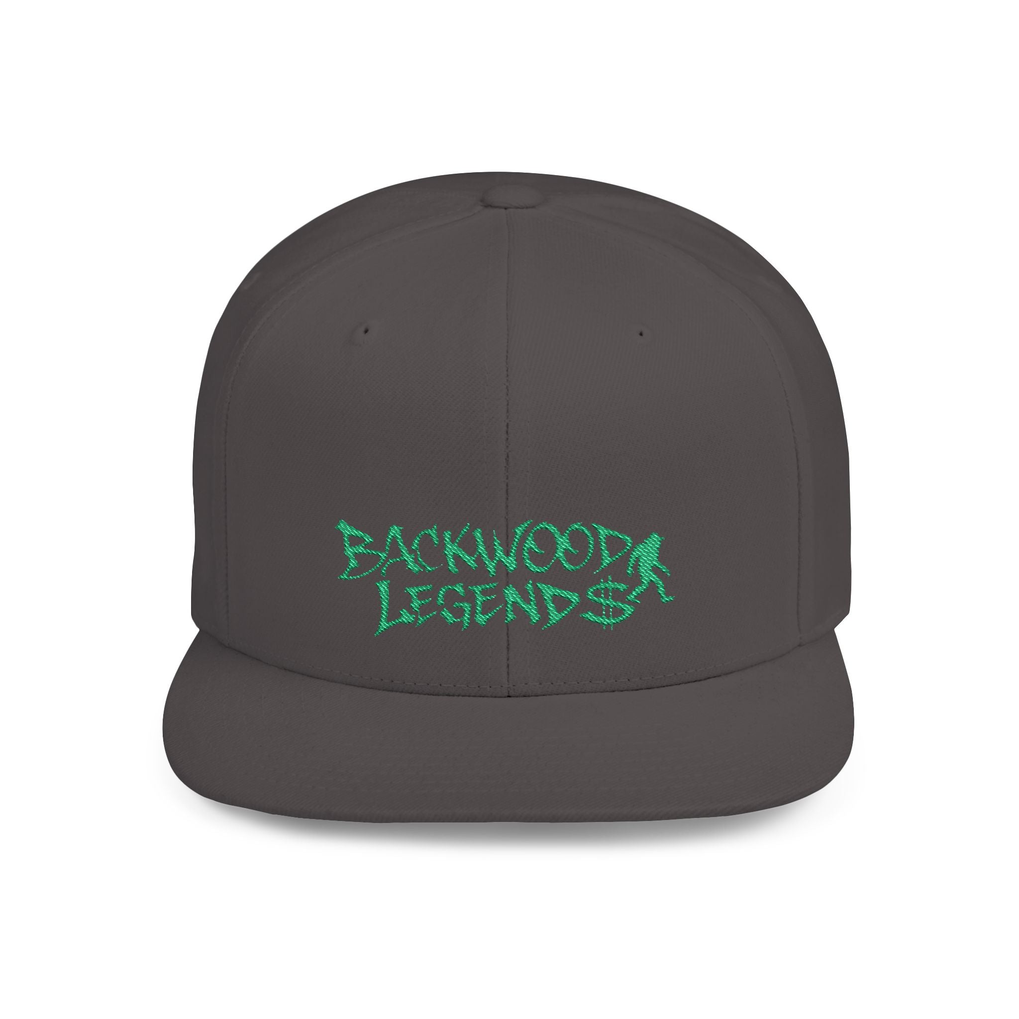 Backwood Legends Flat Bill Snapback Hat – Embroidered Streetwear Cap