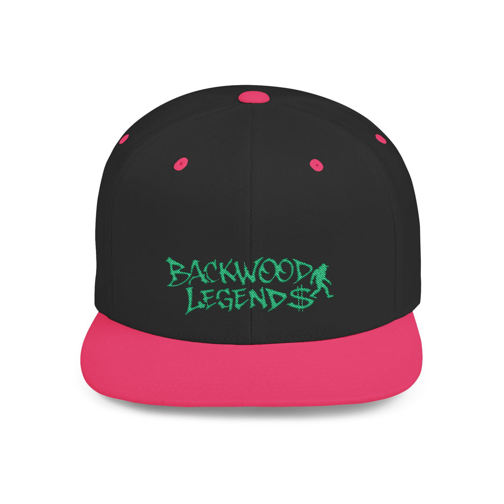 Backwood Legends Flat Bill Snapback Hat – Embroidered Streetwear Cap