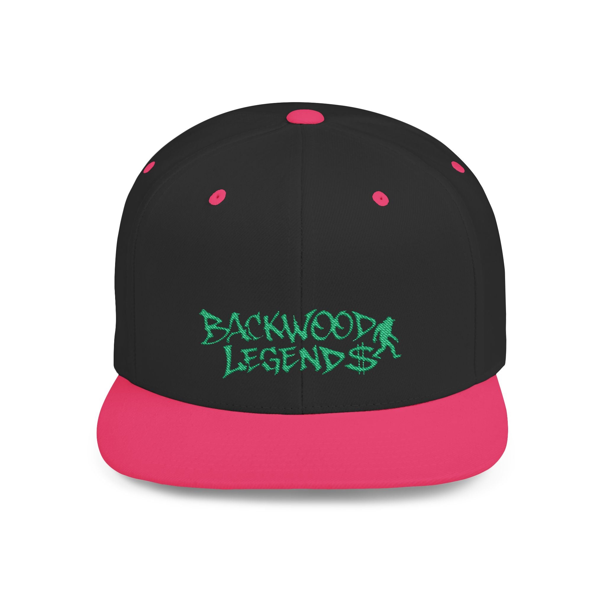 Backwood Legends Flat Bill Snapback Hat – Embroidered Streetwear Cap