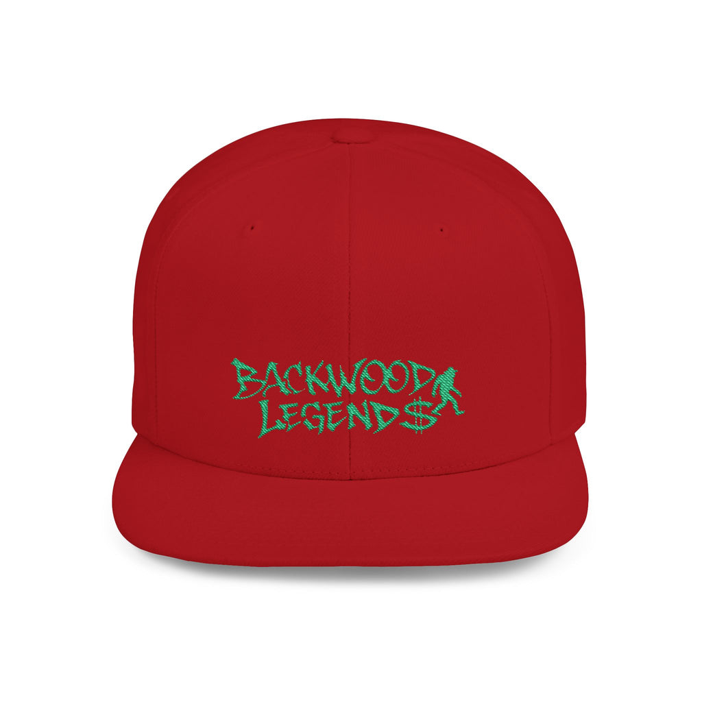 Backwood Legends Flat Bill Snapback Hat – Embroidered Streetwear Cap