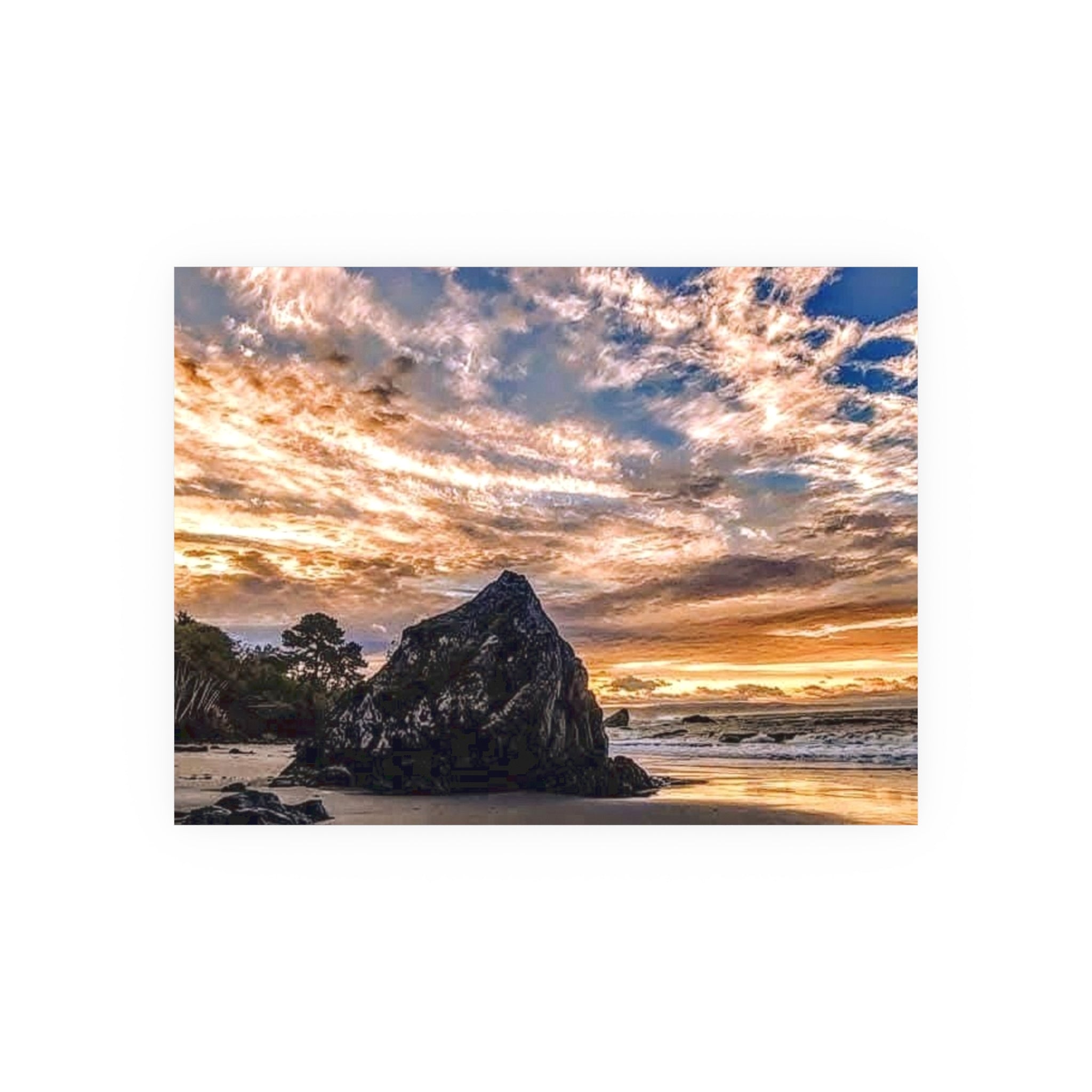 Sunrise of Fire At Old Home Beach Fine Art