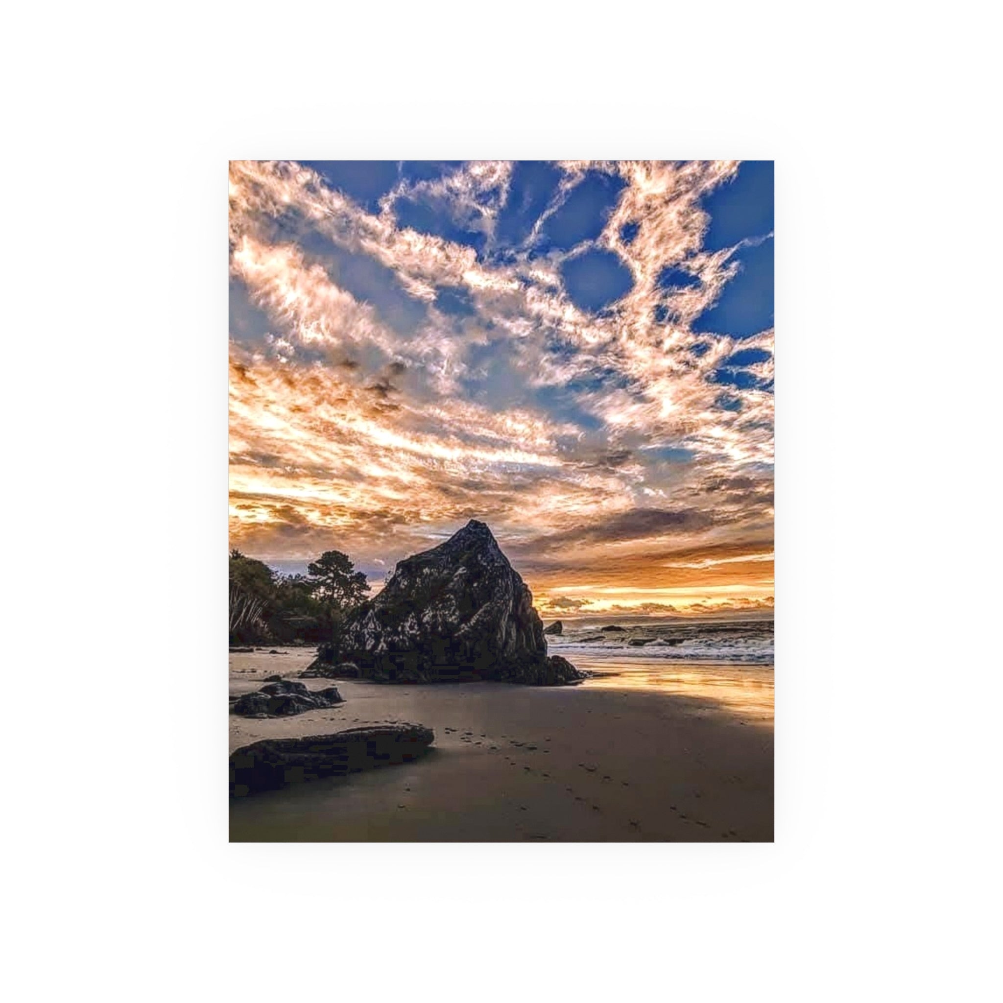 Sunrise of Fire At Old Home Beach Fine Art