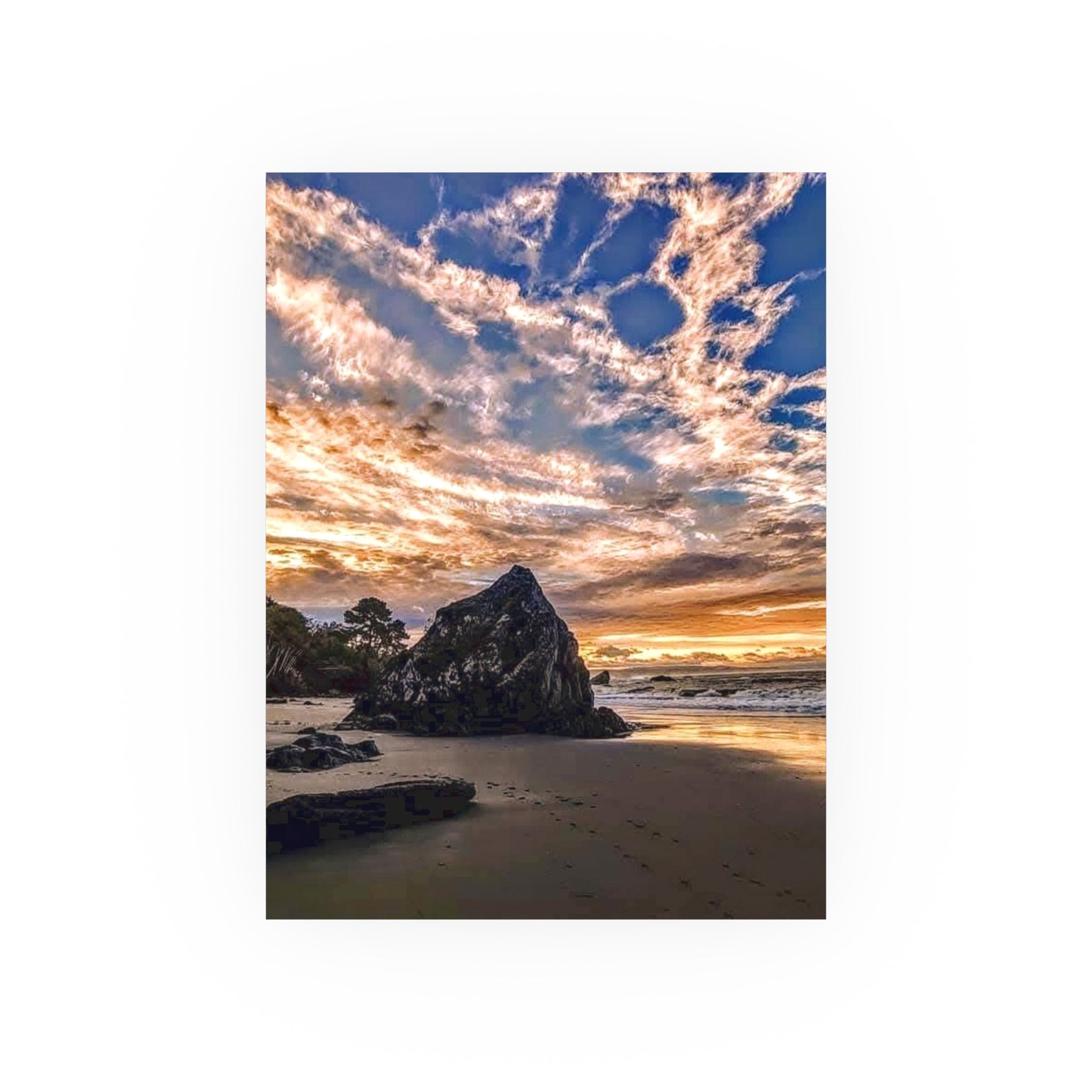 Sunrise of Fire At Old Home Beach Fine Art