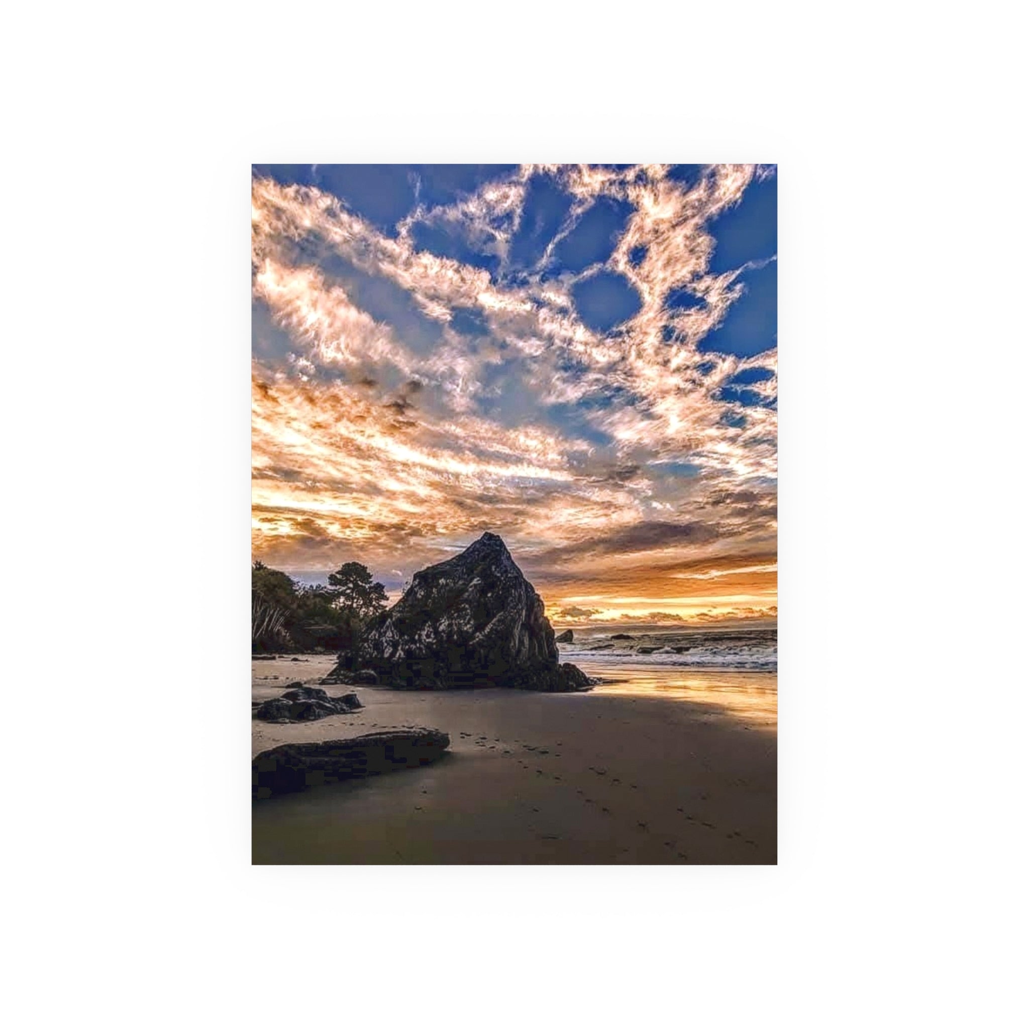 Sunrise of Fire At Old Home Beach Fine Art