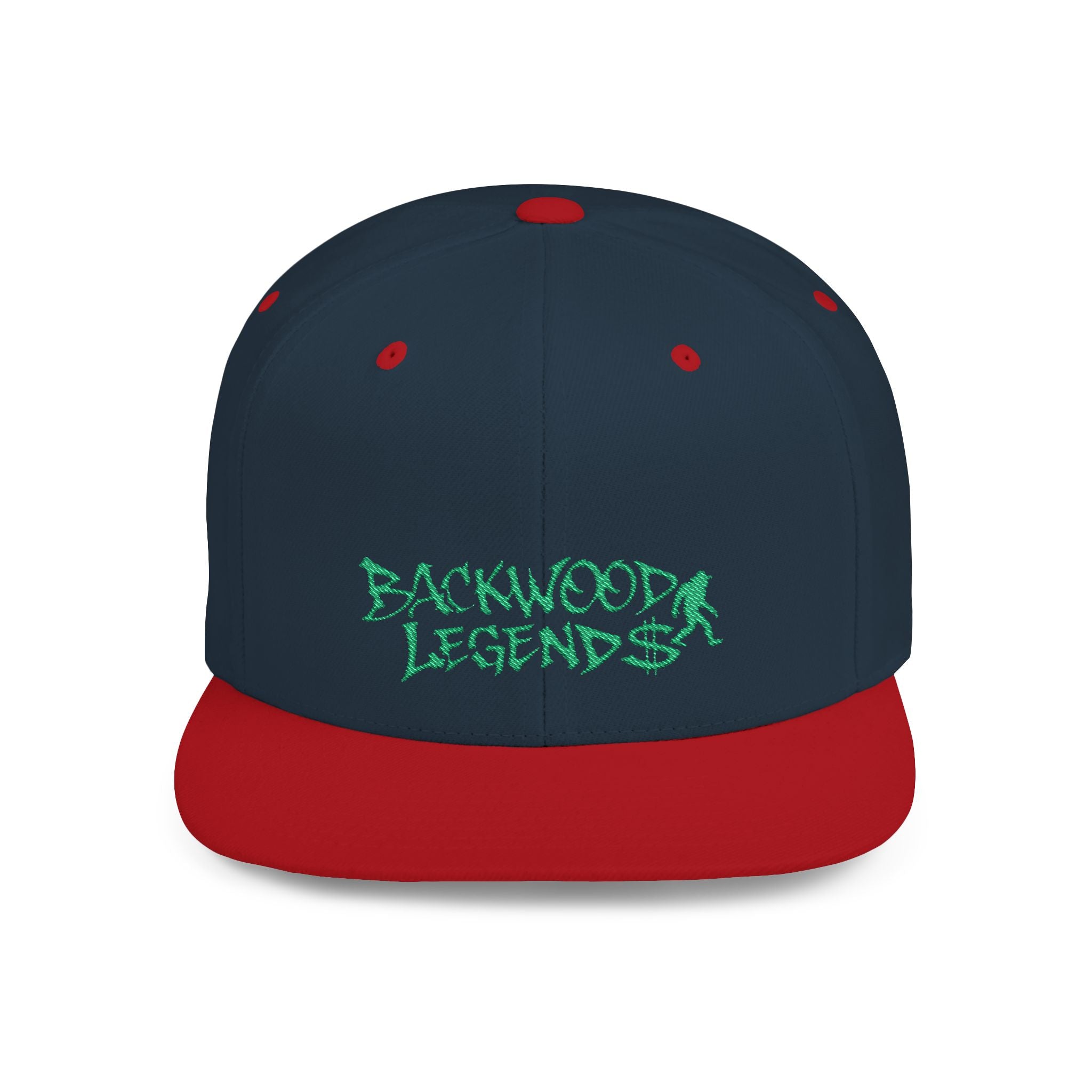 Backwood Legends Flat Bill Snapback Hat – Embroidered Streetwear Cap