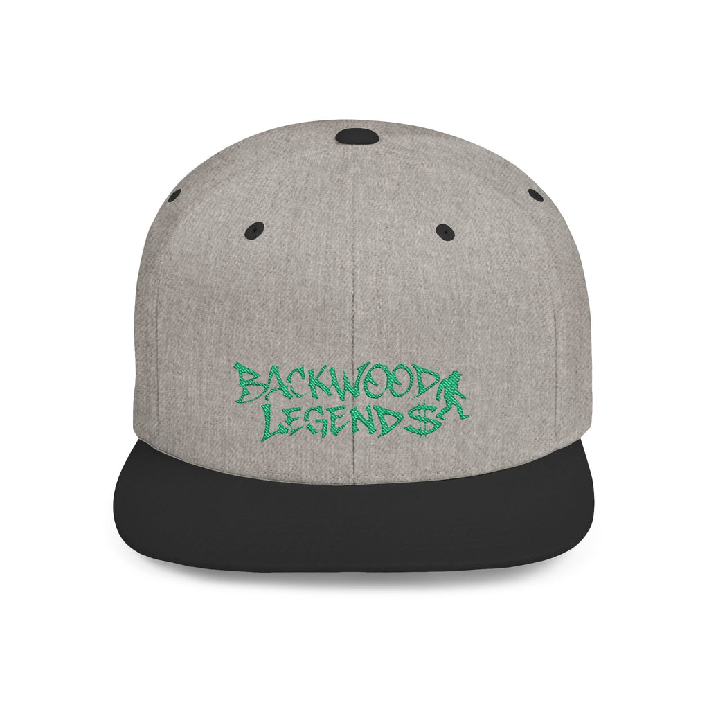 Backwood Legends Flat Bill Snapback Hat – Embroidered Streetwear Cap