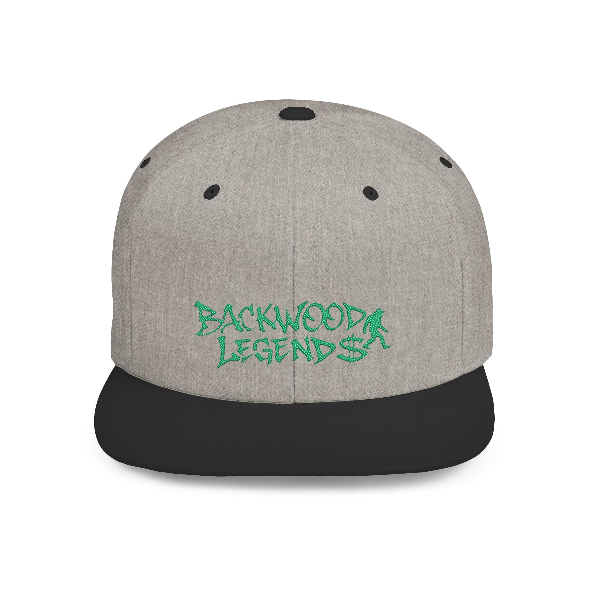 Backwood Legends Flat Bill Snapback Hat – Embroidered Streetwear Cap