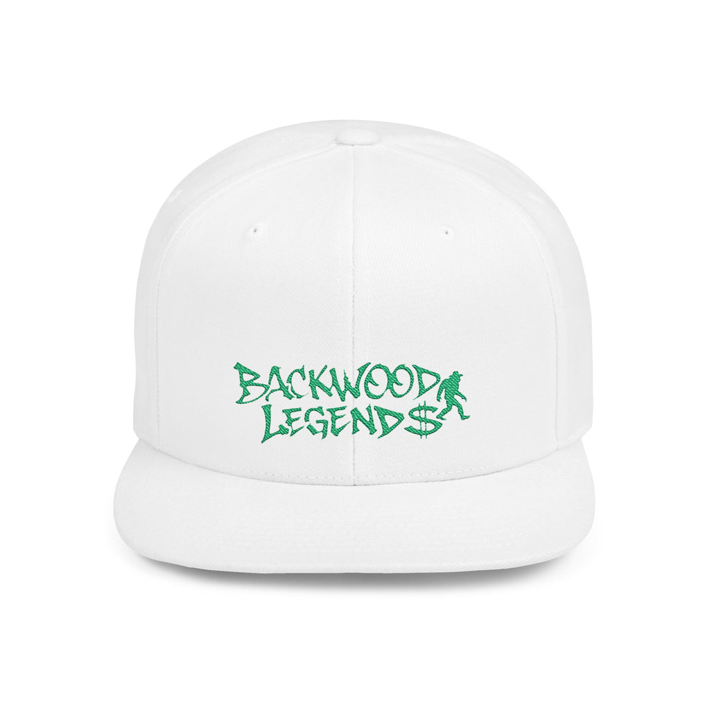 Backwood Legends Flat Bill Snapback Hat – Embroidered Streetwear Cap