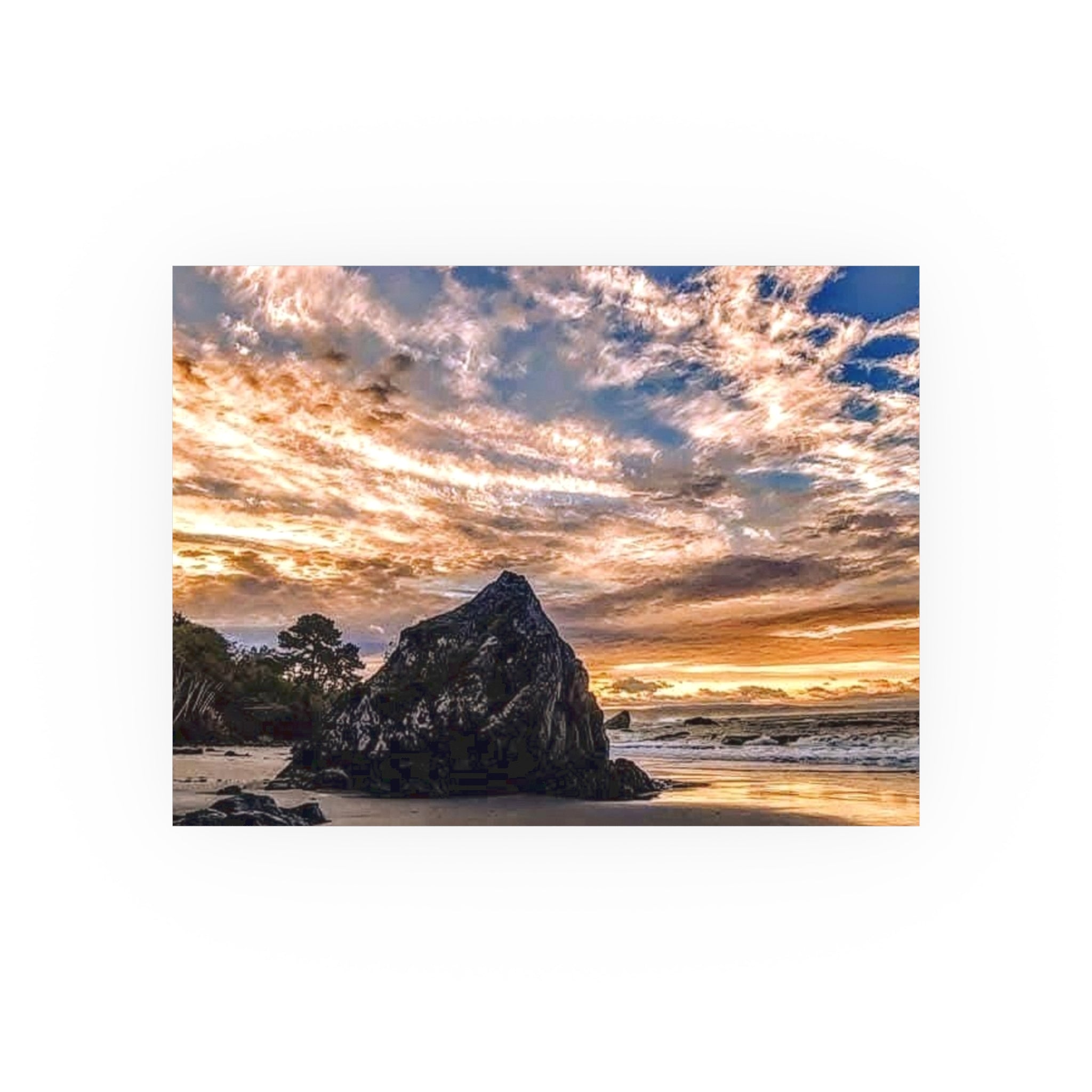 Sunrise of Fire At Old Home Beach Fine Art