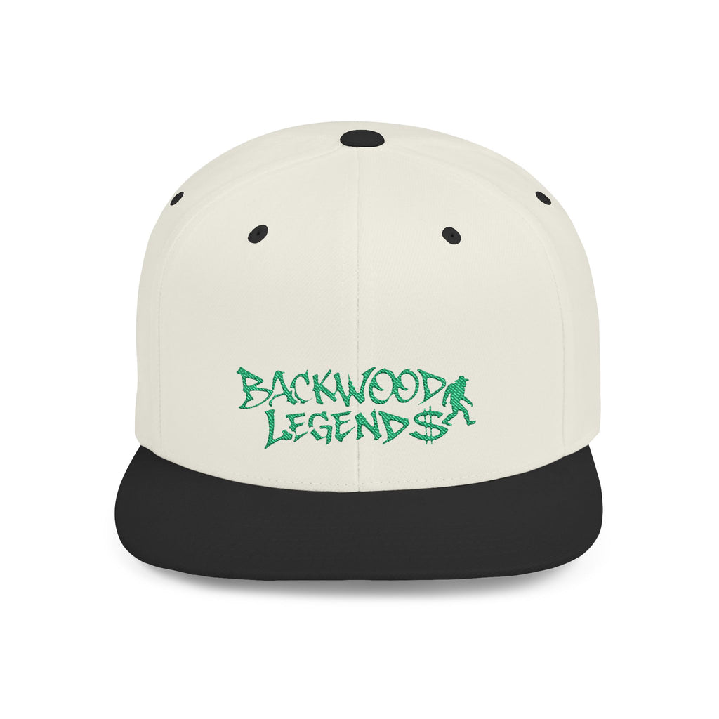 Backwood Legends Flat Bill Snapback Hat – Embroidered Streetwear Cap