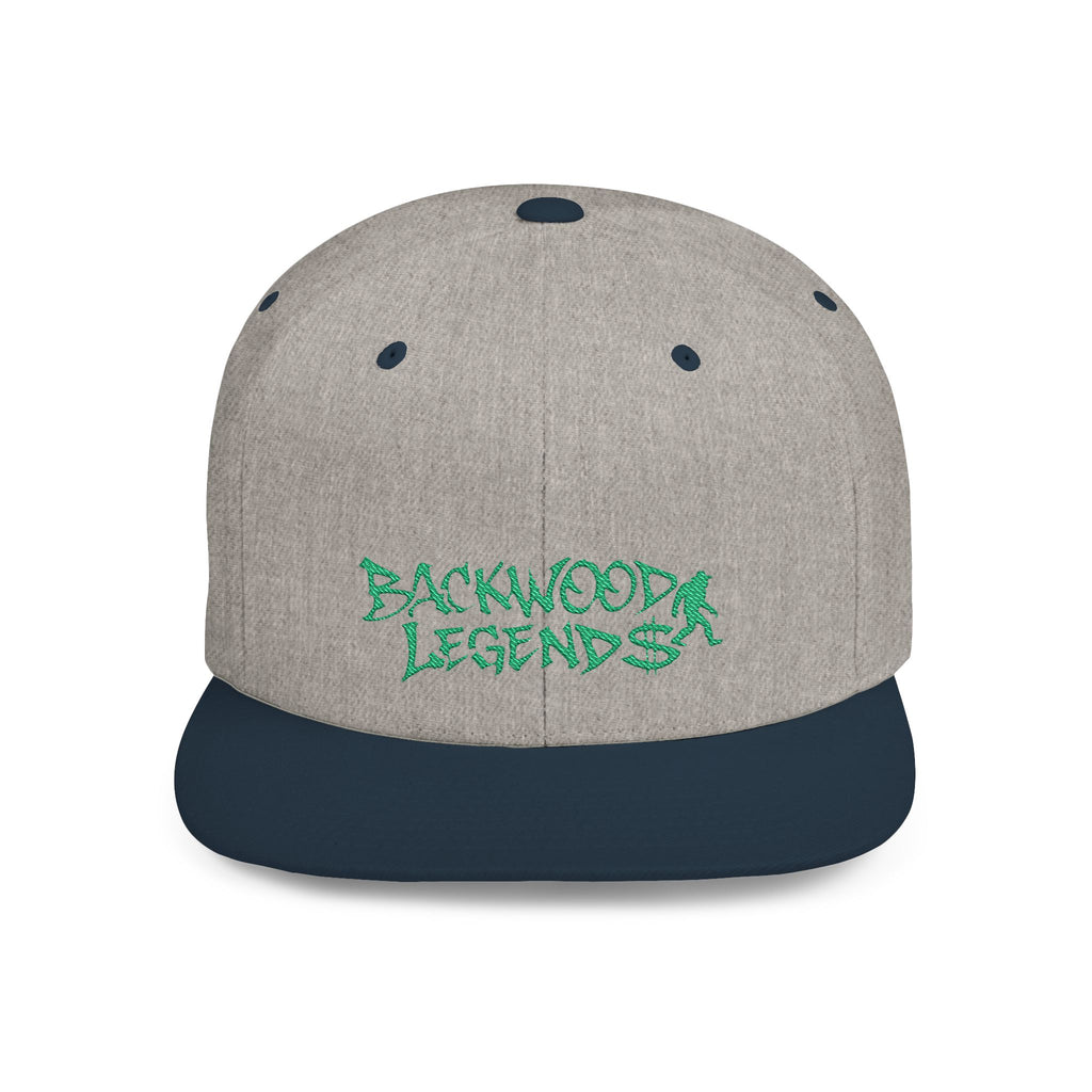Backwood Legends Flat Bill Snapback Hat – Embroidered Streetwear Cap