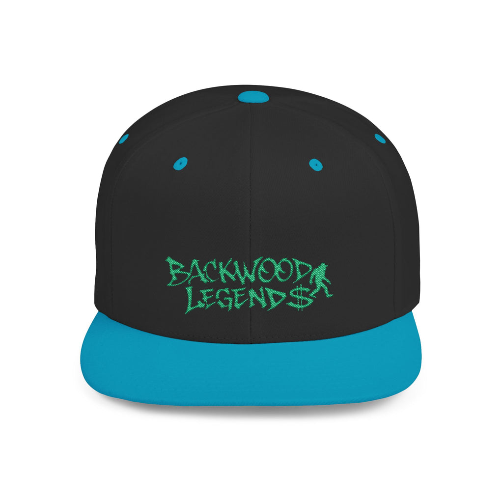 Backwood Legends Flat Bill Snapback Hat – Embroidered Streetwear Cap