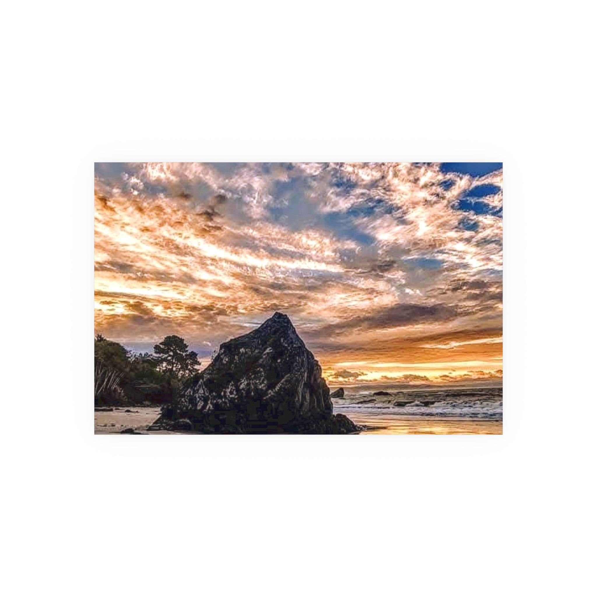 Sunrise of Fire At Old Home Beach Fine Art