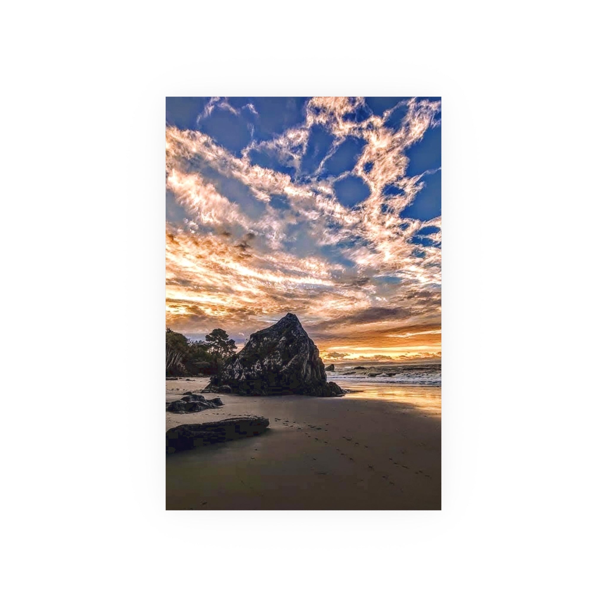 Sunrise of Fire At Old Home Beach Fine Art