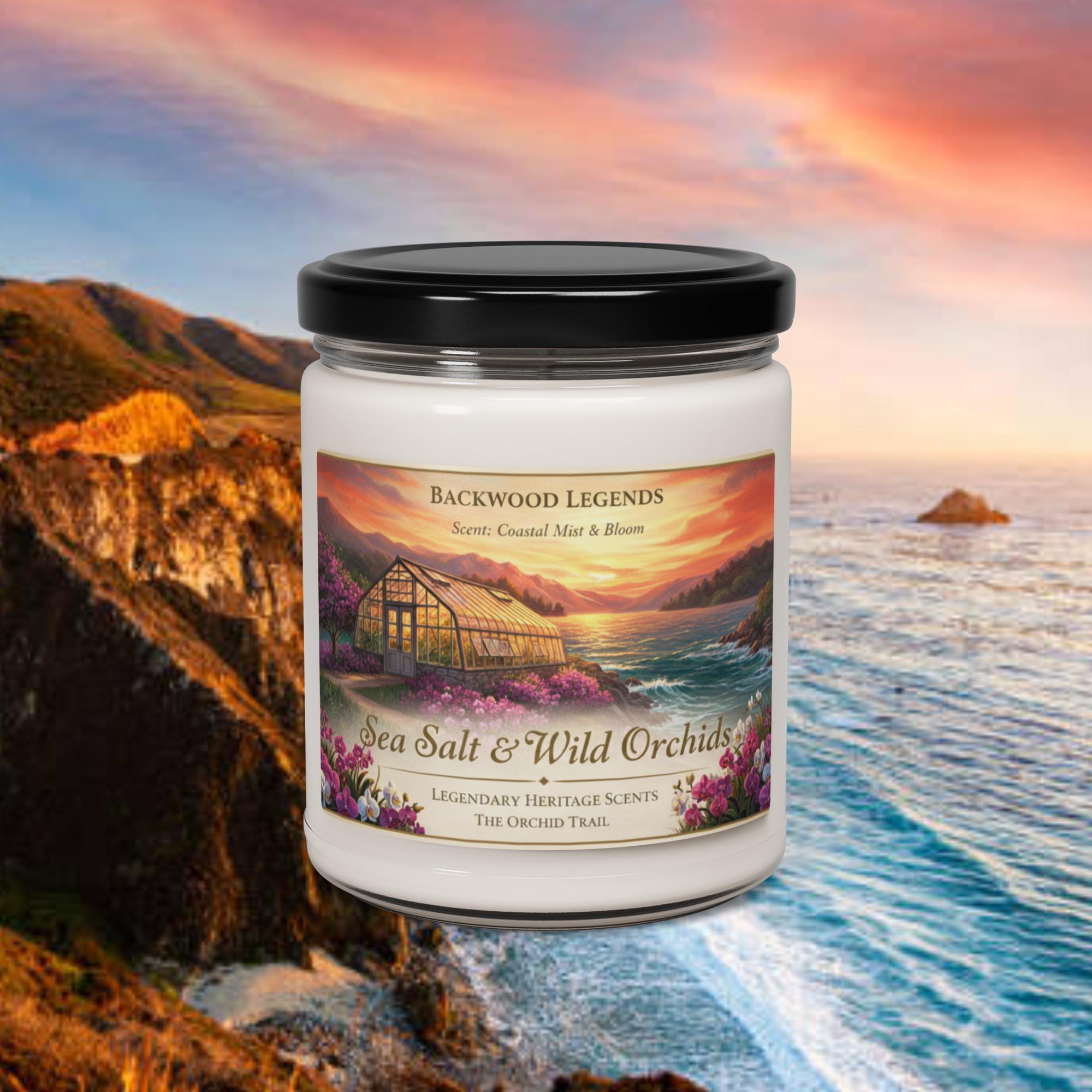 Sea Salt and Wild Orchid Scented soy candle
