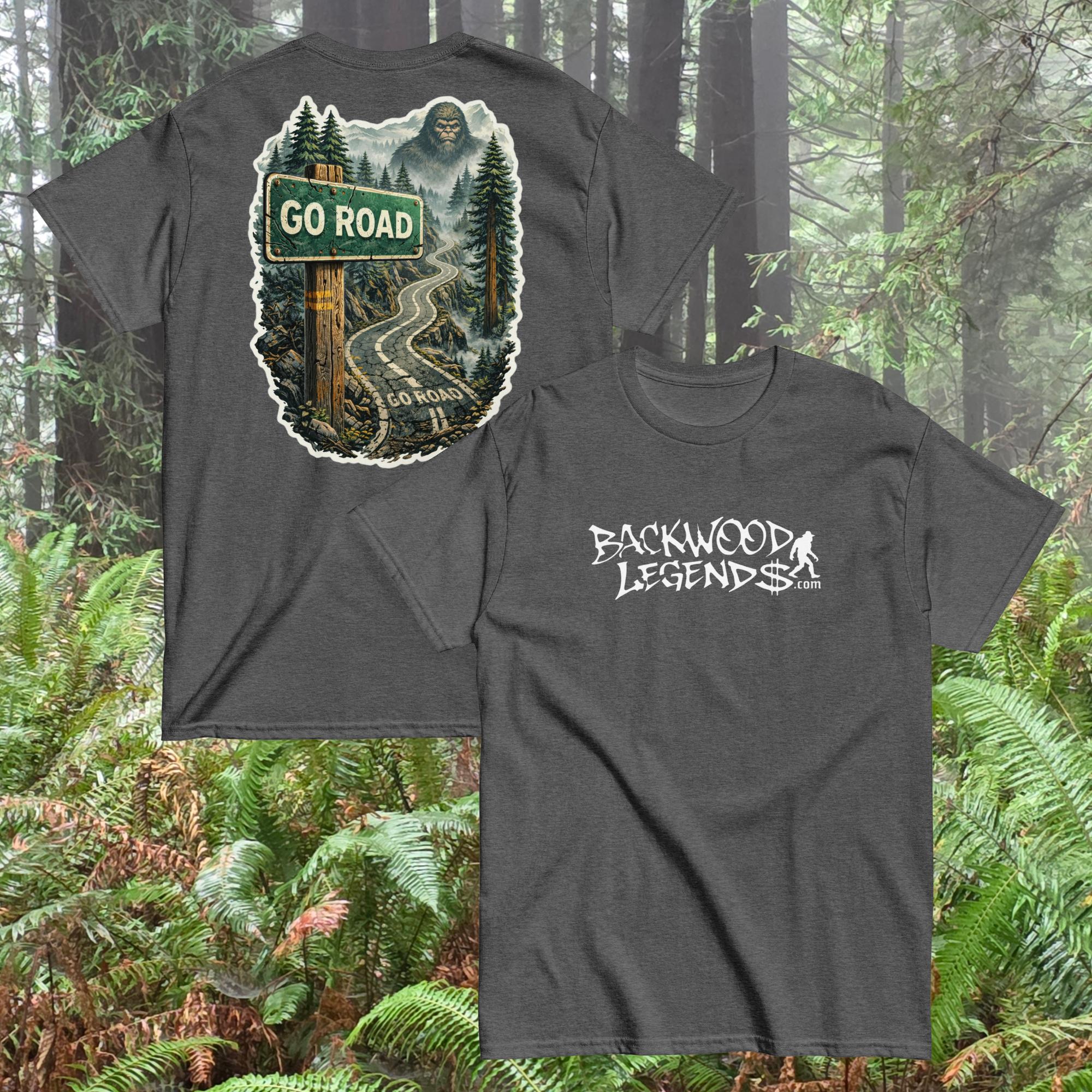 GO Road Gasquet to Orleans TShirt Sasquatch